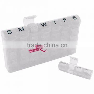 28 Compartment 7-Day Med Minder Pill Box - Holds 4 Removable Pill Compartments and Comes With Your Logo photo-3