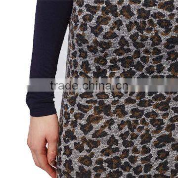 2017 OEM Spring Sexy Wrap Leopard-printed High Waisted Long Skirt photo-4