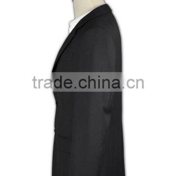 Classic Fit Men Suit Custom Made Black Business Suit photo-3