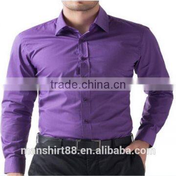 2016 New Wholesale Plain Color Slim Fit Long Sleeve Custom Men's Formal Dress Shirt photo-5