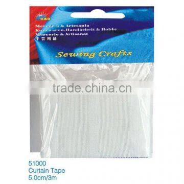 D&D White Curtain tape 5.0cm/3m With Customers' Logo