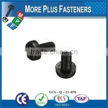 Made in Taiwan Black White Nylon Round Phillips Slotted Plastic Round Head Screw