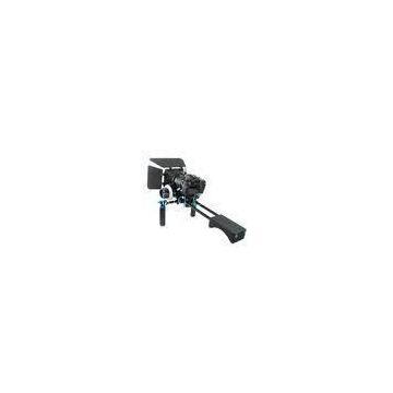 Small Black Camera Shoulder Rig Video Double-Handle system Compatible With 15mm Rod