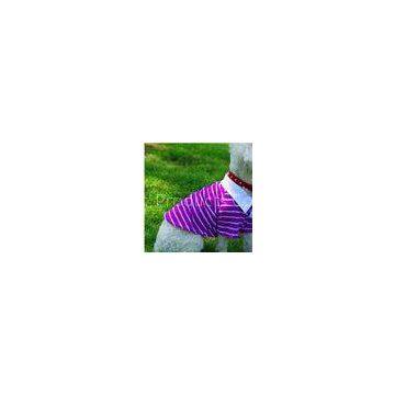 Sports Purple Striped Pet Puppy Dog Cat Apparel Clothes Coat T Shirts Size XL L S