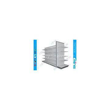 Metal Retail Supermarket Display Shelves Two Sided Wall Display Shelf