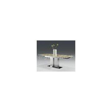 White Background Bowlder Marble Dining Tables Set Modern Office Furniture