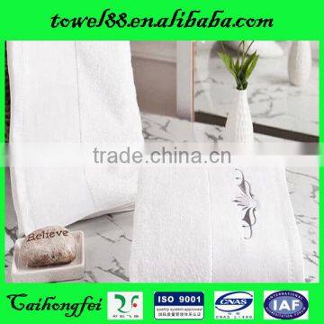 Promotional cheap embroidery satin cotton bath towel brands