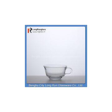 LongRun Tableware elegant tea cups with a spoon set of 4 china supplier glassware wholesale