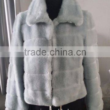 elegant lady fake fur coat