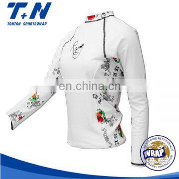 sublimated rash guard women custom logo