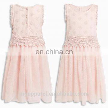 2015 latest dress designs for bridesmaid pink mesh little girl dress bridesmaid dress