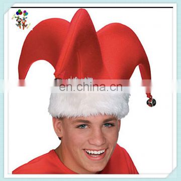 Xmas Fancy Dress Adult Santa Jester Christmas Party Hats with Bells HPC-1078