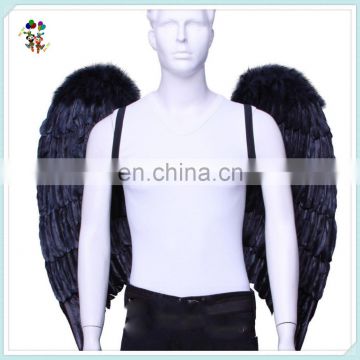 Adult Party Fancy Dress Big Black Angel Feather Wings HPC-0887