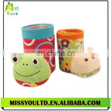 Beautiful colored plush animal brush pot manufacturer