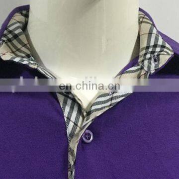 2017 Men's Fashion Purple Polo T-shirt With Special Design Stripped Collar photo-2