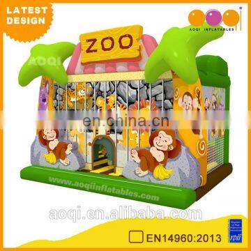 2016 AOQI newest design inflatable zoo combo jumper for kids with free EN14960 certificate