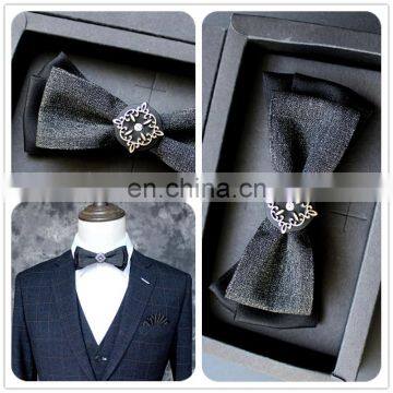 Aidocrystal Handmade High quality custom wholesale men party silk bow tie for suits