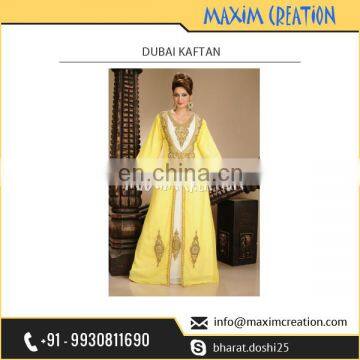 Originally Designed Customized Yellow colour Kaftan at International Trade Rate