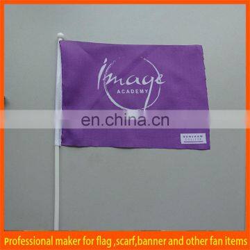 promotional custom polyester hand held stick flag