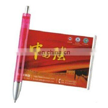 Plastic Ball Pen With a Full Color Pull Out Banner