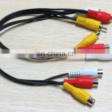 3 RCA Male To 6 RCA Female Plug Splitter Audio TV DVD Video Adapter AV Cable photo-2