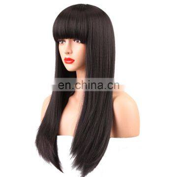 Human Hair Full Lace Wigs With Bangs Glueless Lace Wig photo-3