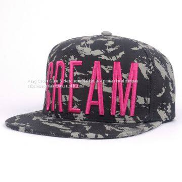 Custom 6 Panel 2 Tone 3D Embroidered Snapback Hat