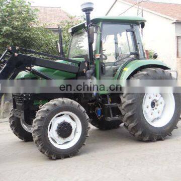 100hp farm tractor with front loader and backhoe