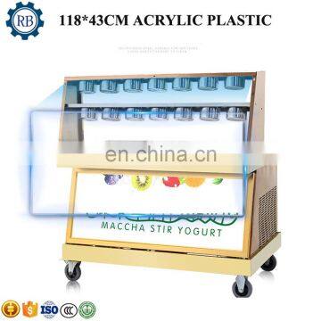 Best Price 110v 220v Electric Fried Yogurt Rolled Ice Cream Roll Machine Double Pan Fried Ice Cream Roll Machine