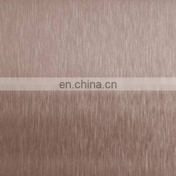 Brown brush colored stainless steel sheet for decoration