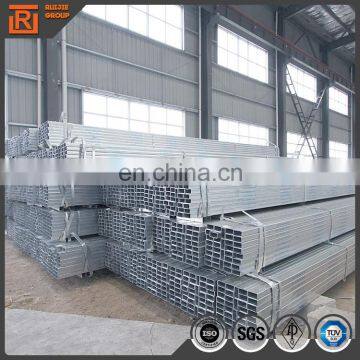 40*80mm gi Rectangular Pipe, Pre Galvanized Rectangular Tube