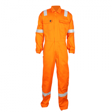 Anti-fire long sleeve coveralls with reflective tape