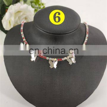 Ins Women Butterfly Necklace Luxury Rhinestones Small Pendant Necklace Sparking Bling Hip Hop Crystal Choker Jewelry photo-4