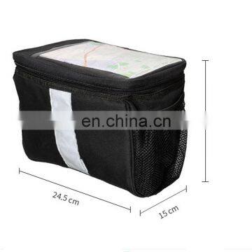 Wholesale Reflective Bicycle Handlebar Bag Frame Front Tube Bike Bag With Screen Touch