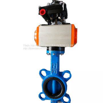 Pneumatic Actuator/Electrical Actuator Wafer  SS304 disc Butterfly Valve