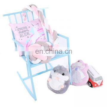 Nursery Cradle Decor Knotted Braided Junior Bed Sleep Safety Padded Plush Cushion /Baby Crib Bumper Plush for Newborn Gift photo-5