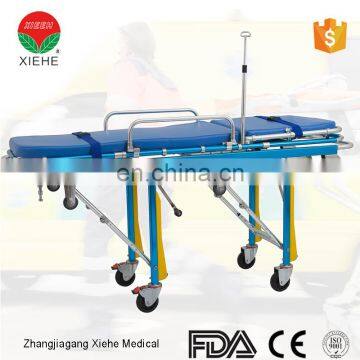 Folding ambulance low position stretcher for sale