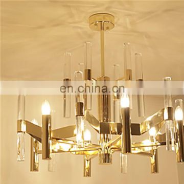 Modern Crystal Led Pendant Light Gold Glass Home Decor Chandelier Lighting