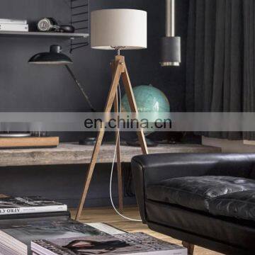 2018 Simple Creative Style Fabric Shades Tripod Modern Floor Lamp photo-5
