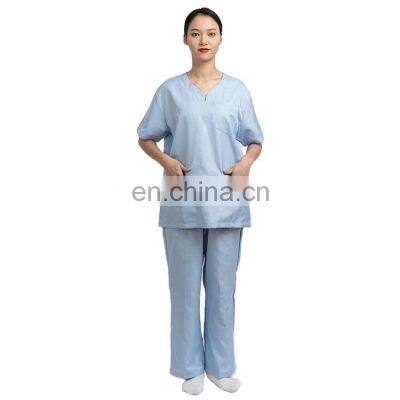 Custom New design Women Hospital Uniform  V Neck  women easy stretch slim fit scrubs