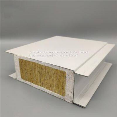 100mm Thickness Wall & Roof Glass Magnesium Rock Wool Sandwich Panel for Steel Warehouse photo-4
