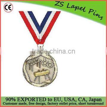 Custom quality free artwork design High Relief Medallion Male Gymnastics