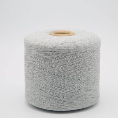 Ne6s/1 White /gray/black Dyed Open End Recycled Cotton Polyester Blended Yarn for Knitting Gloves photo-3
