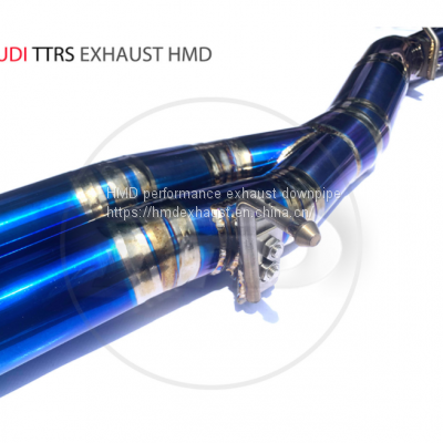 Titanium Alloy Exhaust Pipe Manifold Downpipe is Suitable for Audi TTRS Auto Modification Electronic Valve Whatsapp008613189999301