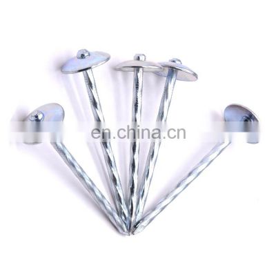 Roofing nails with Umbrella Head Roofing Nails Fastener China Screw Twist Nails Shank