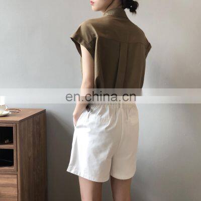 Women's Fashion New Style Short Sleeve Summer Korea Tencel Lyocell Shirts photo-4