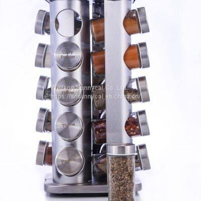 20 Jars Spice Rack Set Kitchen Cabinet Spice Rack Organizer Rack Set