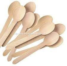 FSC certified disposable wooden spoons bulk disposable compostable birch wood cutlery