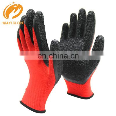 High Quality Cheap Price En388 Rubber Polyester Latex Coated Glove For Industrial Work