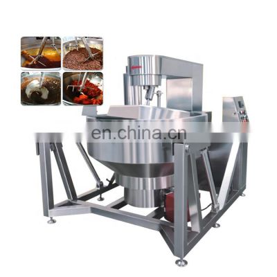 electric cooking application sauce making machine curry paste cooking kettle with mixer